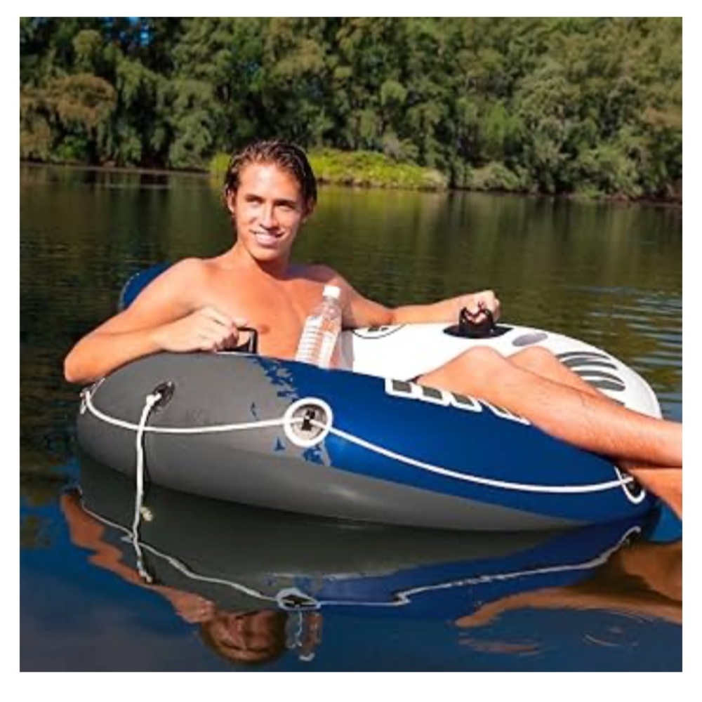 Intex River Run 1-Person Inflatable Floating Water Lounge Tube Raft